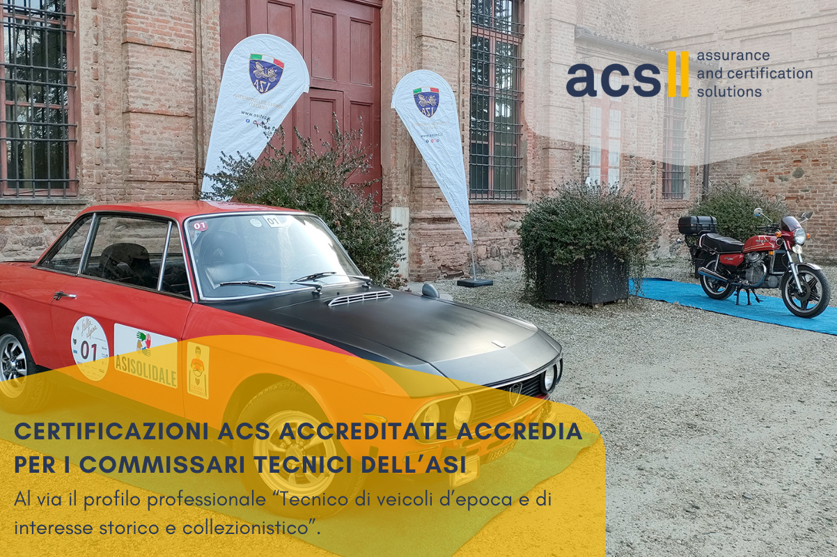 Al via le certificazioni ACS Italia accreditate ACCREDIA per i commissari tecnici dell’Automotoclub Storico Italiano